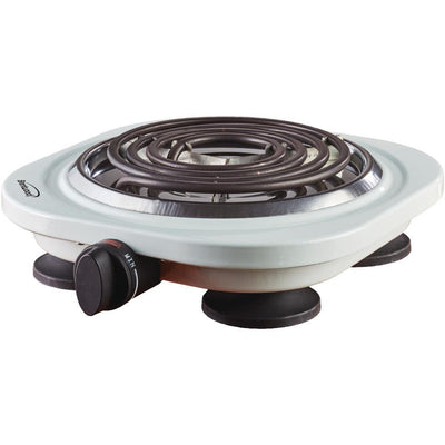 Single Burner 6.5 in. White Electric Burner - Super Arbor