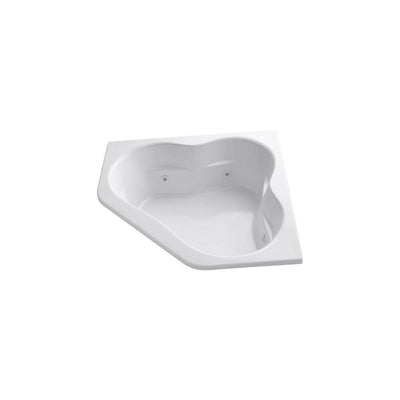 Tercet 5 ft. Acrylic Oval Drop-in Whirlpool Bathtub in White with Heater - Super Arbor