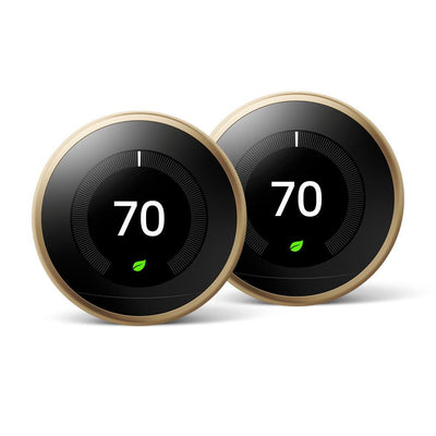 Nest Learning Thermostat 3rd Gen in Brass (2-Pack) - Super Arbor