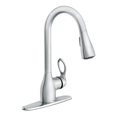 Kleo Single-Handle Pull-Down Sprayer Kitchen Faucet with Reflex and Power Clean in Chrome - Super Arbor