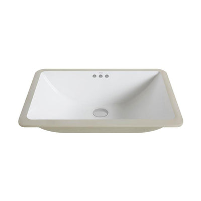 KRAUS Elavo Large Rectangular Ceramic Undermount Bathroom Sink in White with Overflow - Super Arbor
