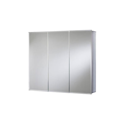 30 in. W x 26 in. H Frameless Aluminum Recessed or Surface-Mount Bathroom Medicine Cabinet with Easy Hang System - Super Arbor