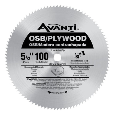 5-1/2 in. x 100-Teeth OSB/Plywood Saw Blade - Super Arbor