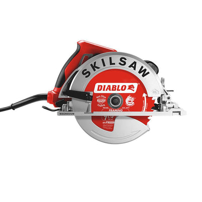 15 Amp Corded Electric 7-1/4 in. Magnesium SIDEWINDER Circular Saw with 24-Tooth Diablo Carbide Blade - Super Arbor