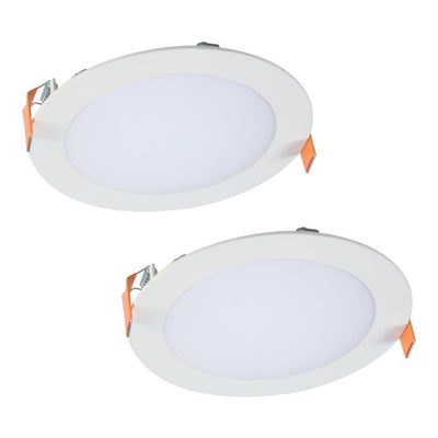 HLB 6 in. Color Selectable New Construction or Remodel Canless Recessed Integrated LED Kit (2-Pack) - Super Arbor