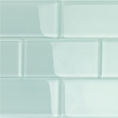Ivy Hill Tile Contempo Seafoam 3 in. x 6 in. x 8 mm Polished Glass Subway Tile (32 pieces 4 sq.ft./Box)