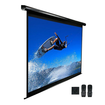 100 in. Electric Projection Screen with White Case - Super Arbor