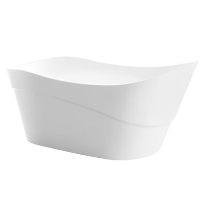 Kahl 5.58 ft. Acrylic Flatbottom Non-Whirlpool Bathtub in White - Super Arbor