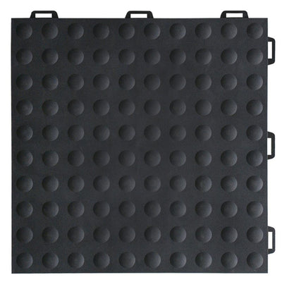 Greatmats StayLock Bump Top Black 12 in. x 12 in. x 0.56 in. PVC Plastic Interlocking Gym Floor Tile (Case of 26)