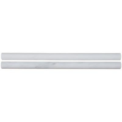 MSI Greecian White Pencil Molding 3/4 in. x 12 in. Polished Marble Wall Tile (1 lin. ft.) - Super Arbor