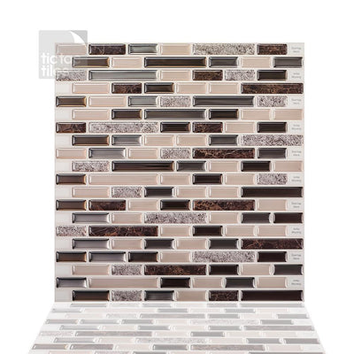 Como Crema 12 in. W x 12 in. H Peel and Stick Decorative Mosaic Wall Tile Backsplash (10-Tiles) - Super Arbor