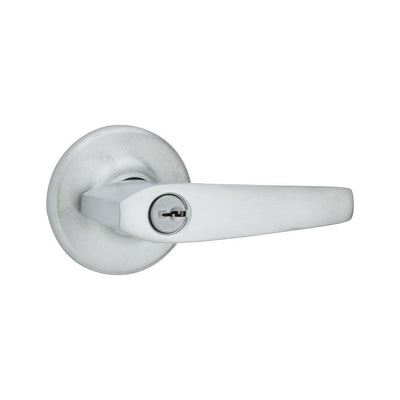 Delta Satin Chrome Entry Door Lever featuring SmartKey Security - Super Arbor