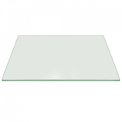 34 in. x 36 in. Clear Rectangle Glass Table Top 3/8 in. Thick Pencil Polish Tempered Touch Corners - Super Arbor