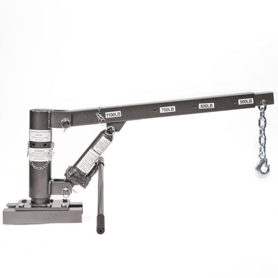 Stark 1100 lbs. Capacity Hitch Mounted Crane Hydraulic Lift Hoist for Pickup Trucks - Super Arbor