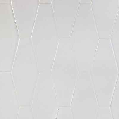 Ivy Hill Tile Birmingham Hexagon Bianco 4 in. x 8 in. 8mm Polished Ceramic Subway Tile (5.38 sq. ft. / box) - Super Arbor