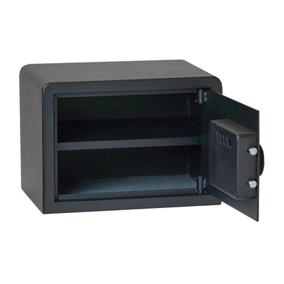 Front Open Personal Vault with 1-Drawer Electronic Lock, Matte Black - Super Arbor