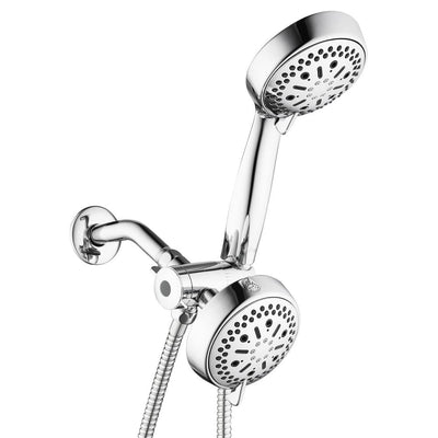 64-spray 6 in. High PressureDual Shower Head and Handheld Shower Head in Polished Chrome - Super Arbor