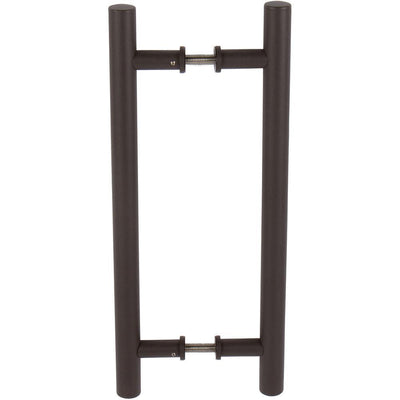 15-3/4 in. Bronze Barn Door Hardware Double Sided Round Pull Handle - Super Arbor