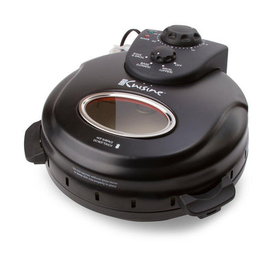 12 in. Black Electric Oven Pizza Maker with Lid - Super Arbor