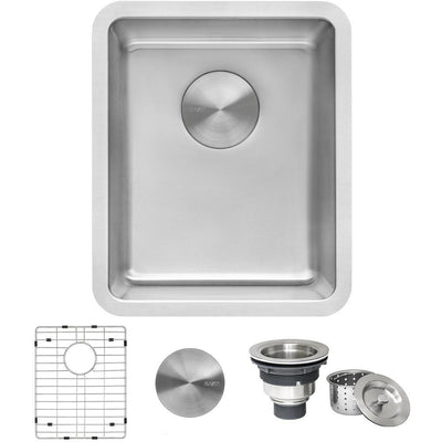 12 in. Single Bowl Undermount Stainless Steel Bar Prep Kitchen Sink - Super Arbor