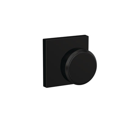 Custom Bowery Matte Black Collins Trim Combined Interior Door Knob - Super Arbor