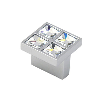 Swarovski Crystal Collection 0.62 in. Center-to-Center Square Chrome Cabinet Pull