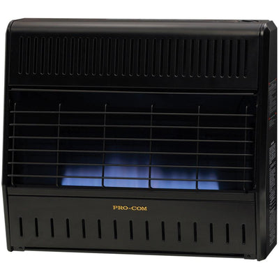 30000 BTU Ventless Blue Flame Dual Fuel Heater with Thermostat Control - Super Arbor