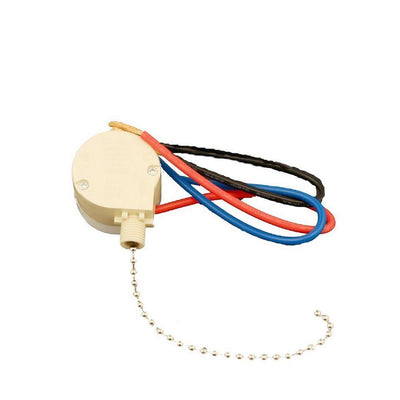 3-Amp Single-Pole 2-Circuit 4-Position (Low-Medium-High-Off) Pull Chain Switch - Super Arbor