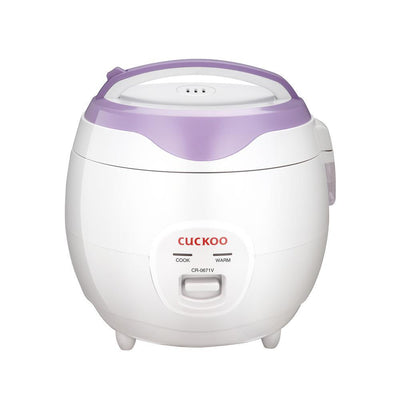 3.2 qt. 6-Cup White/Violet Electric Rice Cooker and Warmer - Super Arbor