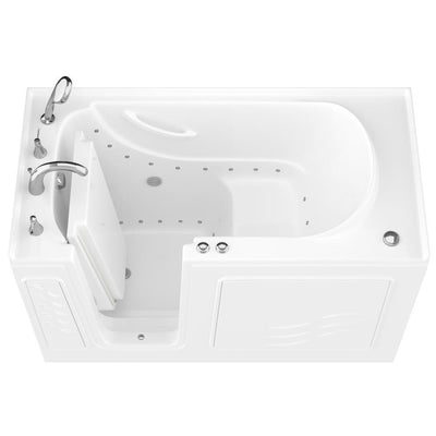 HD Series 30 in. x 60 in. Left Drain Quick Fill Walk-In Air Tub in White - Super Arbor