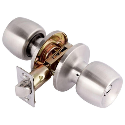 Malaga Satin Stainless Steel Privacy Door Knob Lockset - Super Arbor