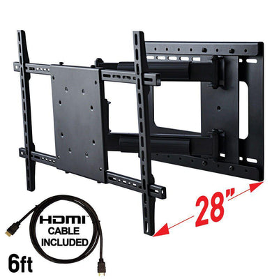 Full Motion TV Wall Mount with Included HDMI Cable, Fits 37 in. - 70 in. TV and VESA Compatible 600 mm x 400 mm - Super Arbor
