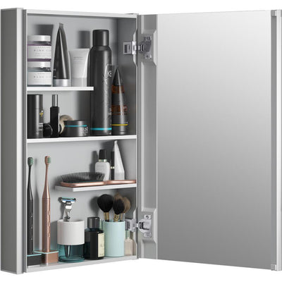 Maxstow 20 in. x 24 in. Frameless Surface-Mount Aluminum Medicine Cabinet - Super Arbor