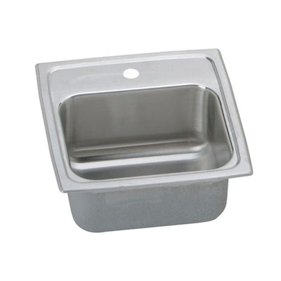 Lustertone Drop-In Stainless Steel 15 in. 1-Hole Bar Sink - Super Arbor