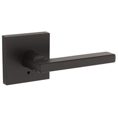 Halifax Square Matte Black Privacy Bed/Bath Door Lever - Super Arbor