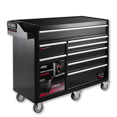56 in. 8-Drawer Tool Chest Cabinet Mobile Workbench in Matte Black - Super Arbor