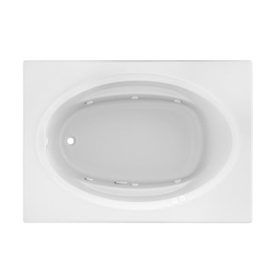 PROJECTA 60 in. x 42 in. Acrylic Rectangular Drop-in Whirlpool Bathtub in White - Super Arbor