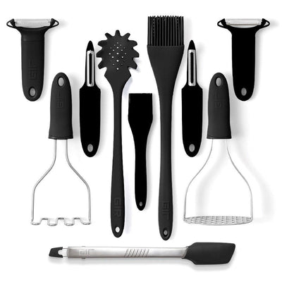 Silicone and Stainless Steel Black Utility (Set of 10) - Super Arbor