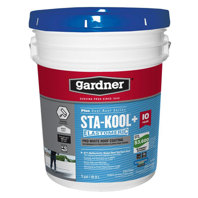 5 Gal. Sta-Kool Plus Pro White Roof Coating - Super Arbor