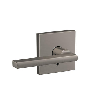 Custom Latitude Satin Nickel Collins Trim Dummy Door Lever (2-pack) - Super Arbor