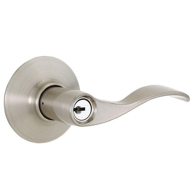 Accent Satin Nickel Keyed Entry Door Lever - Super Arbor