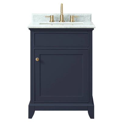 Aurora Blue 25 in. Vanity with Carrara Top