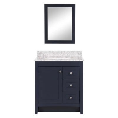 Capri 31 in. Blue Vanity Includes Mirror