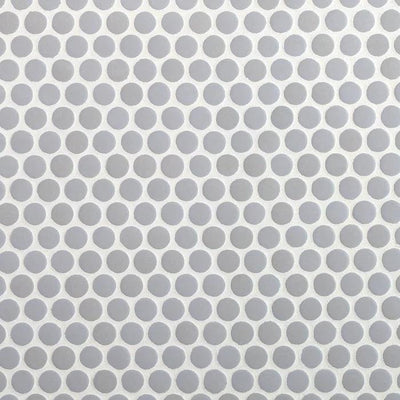 Dove Gray Penny Mixed Finish Porcelain Mosaic