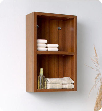 Fresca 12"W x 6"D x 20"H Teak Linen Cabinet