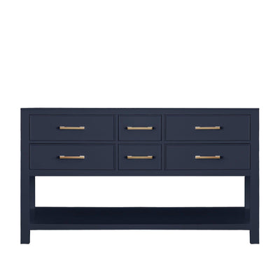 Hampton 60 in. Navy Blue Double Vanity Base