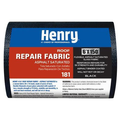 181 Black Roof Repair Fabric Asphalt Saturated 6 in. x 150 ft.