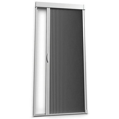 Larson® Inspire 100 39"W x 81"H White Pleated Retractable Screen Door