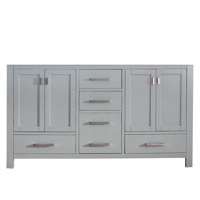 Kent 60 in. Chilled Gray Double Vanity Base