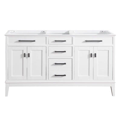 Landon 60 in. White Double Vanity Base